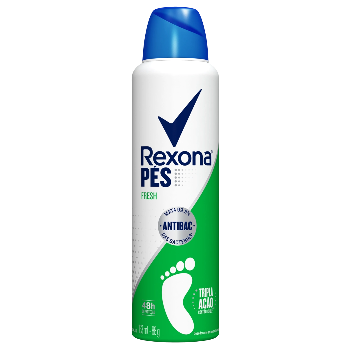 Desodorante Aerossol Para Os Pés Fresh Rexona Frasco 153ml Spray