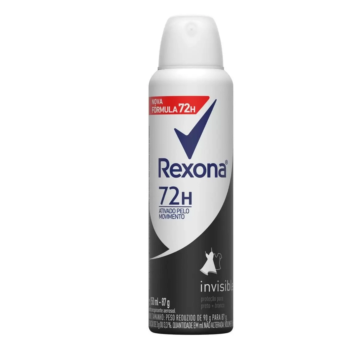 Desodorante Antitranspirante Aerosol Rexona Women Invisible 179ml