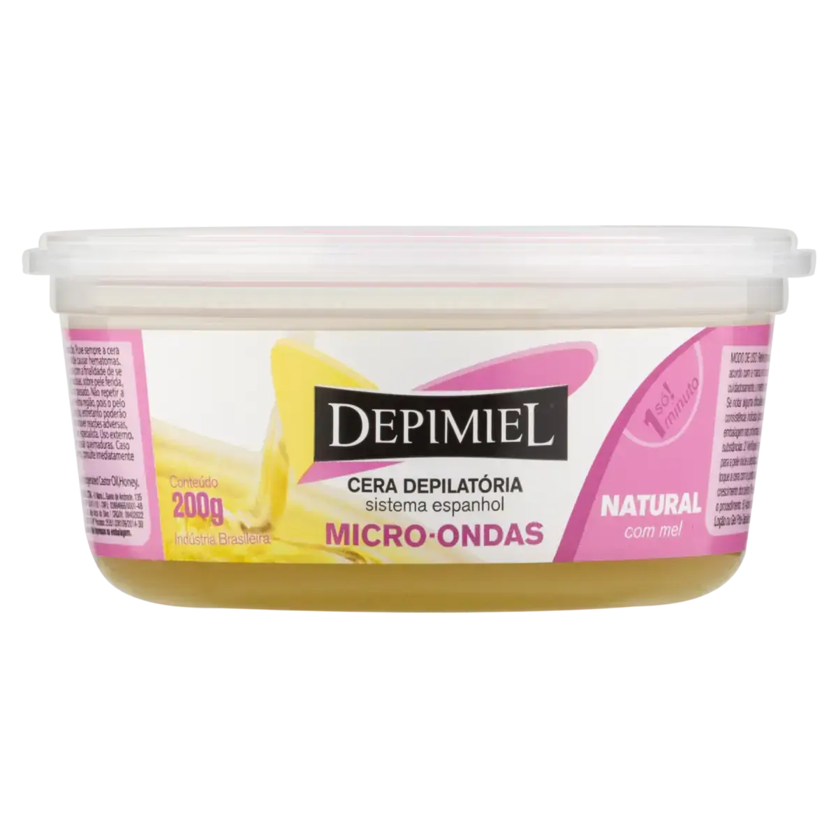 Cera Depilatória Natural Micro Ondas Depimiel 200g