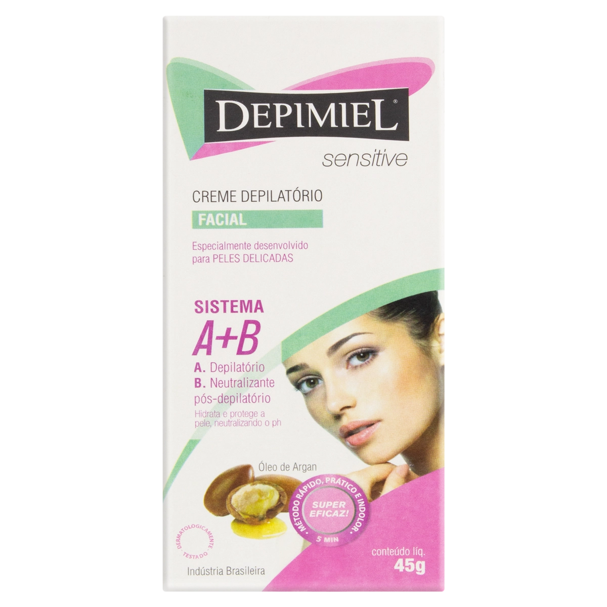 Creme Depilatório Sensitive Facial Depimiel Caixa 45g