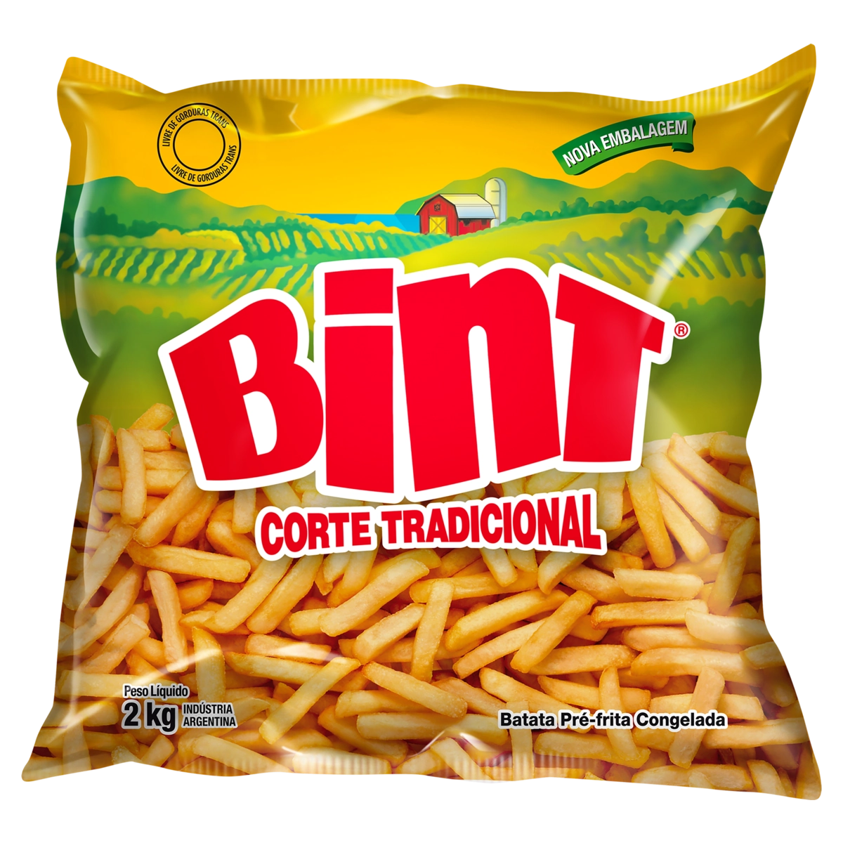 Batata Pré Frita Tradicional Congelada Bint Pacote 2kg