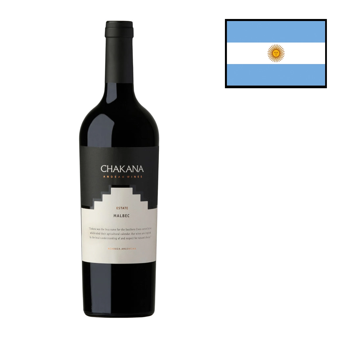 Vinho Argentino Tinto Seco Nuna Vineyard Chakana Malbec Lujan De Cuyo Garrafa 750ml