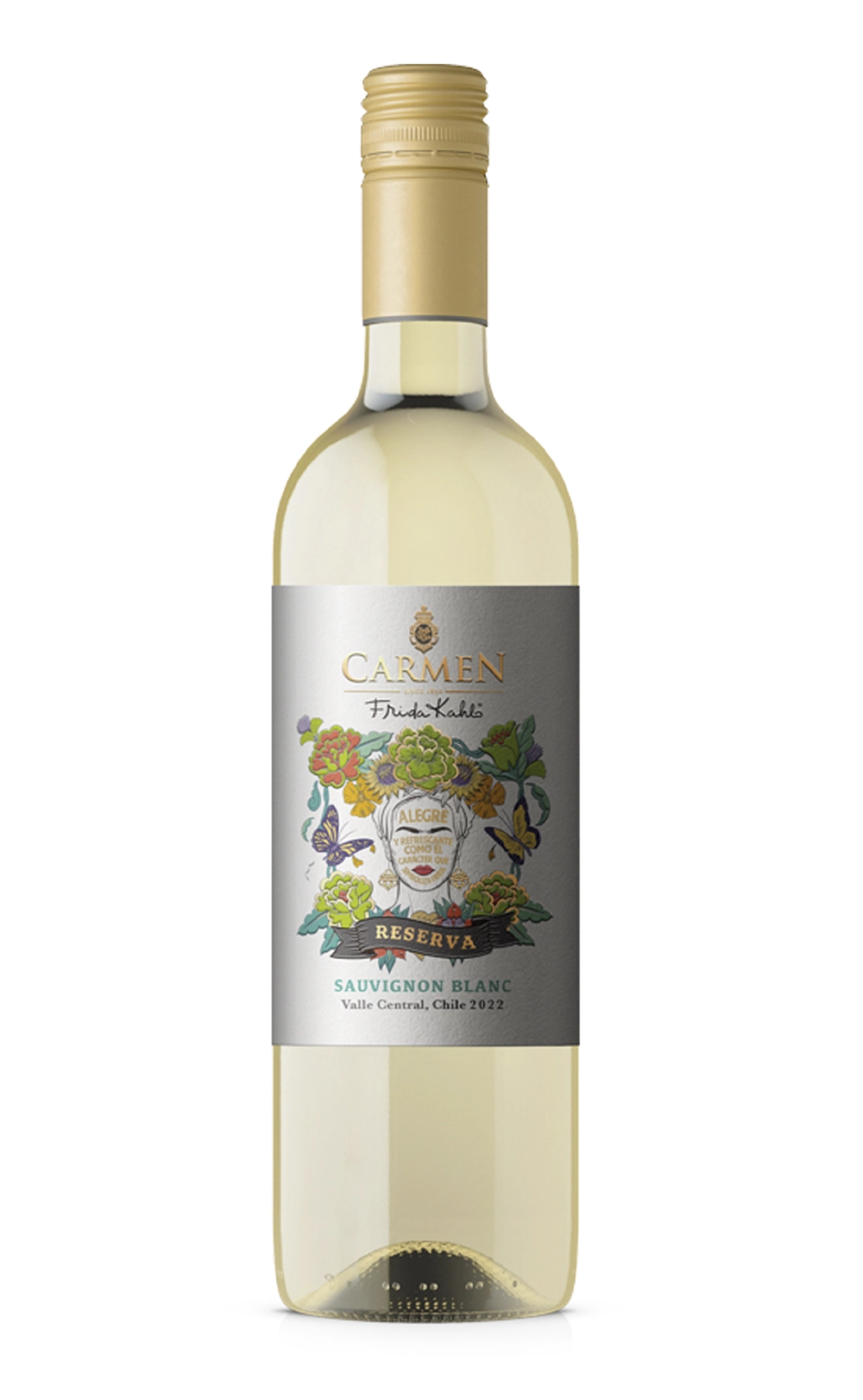 Vinho Chileno Branco Seco Reserva Frida Kahlo Carmen Sauvignon Blanc Valle Central Buin Garrafa 750m