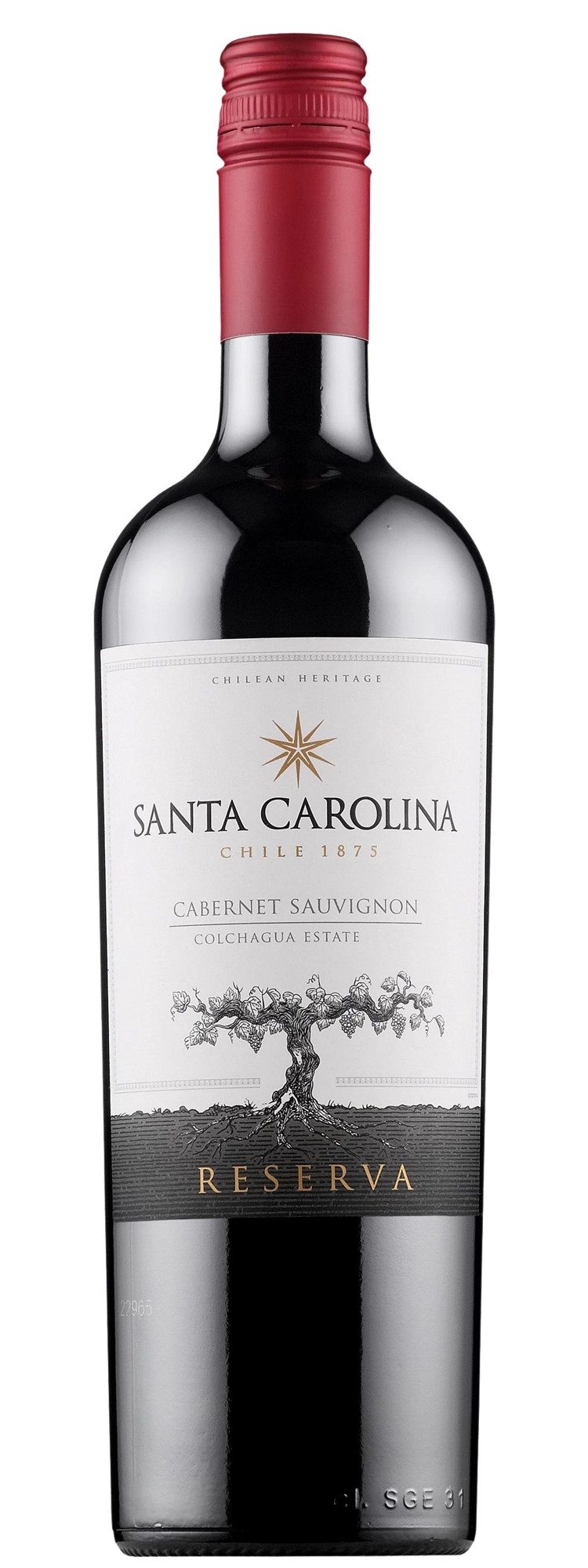 Vinho Chileno Tinto Seco Reserva Santa Carolina Cabernet Sauvignon Valle De Colchagua Garrafa 750ml