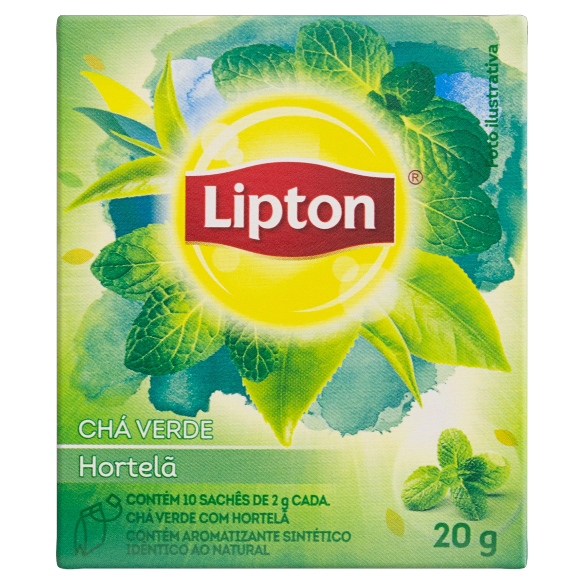 Chá Verde Hortelã Lipton Caixa 20g 10 Unidades