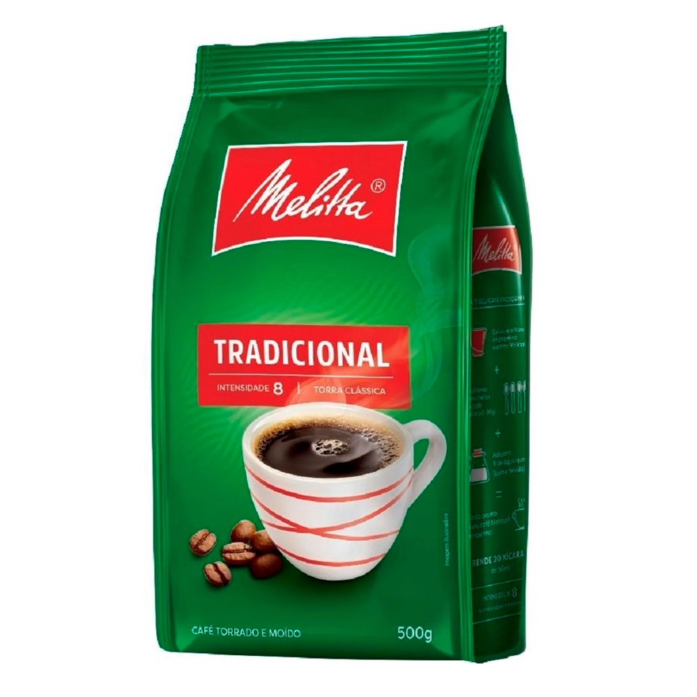 Café Torrado E Moído Tradicional Melitta Pacote 500g
