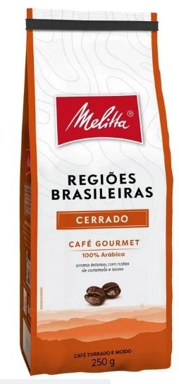 Café Torrado E Moído Cerrado Melitta Gourmet Regiões Brasileiras Pacote 250g