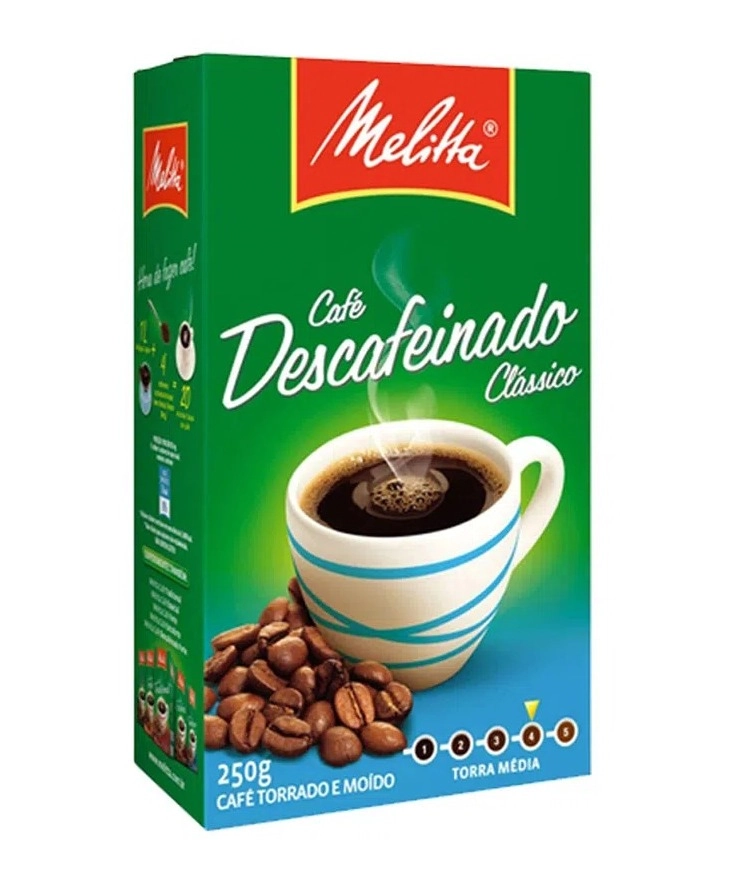 Café Torrado E Moído Descafeinado Melitta Caixa 250g