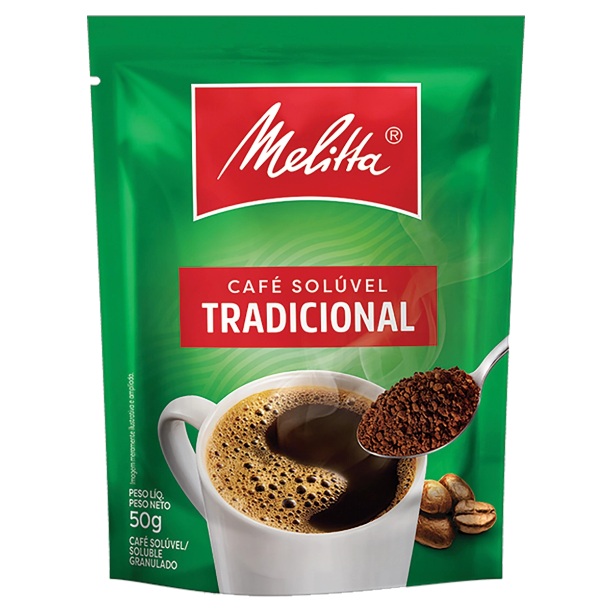 Café Solúvel Granulado Tradicional Melitta Sachê 50g