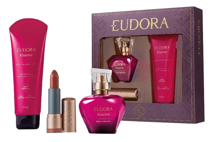 Kit Eudora Rosa Marcante Perf Hidr Batom, 2024m