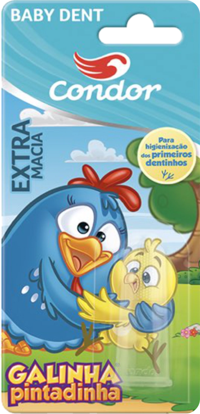 Escova Dental Massageadora Extramacia Galinha Pintadinha Condor Baby Dent