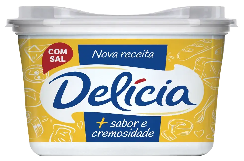 Margarina Com Sal Delícia Sabor E Cremosidade Pote 500g