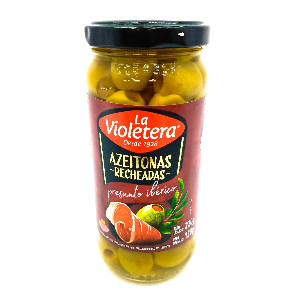 Azeitona Verde Rech La Violetera 130g C/presunto