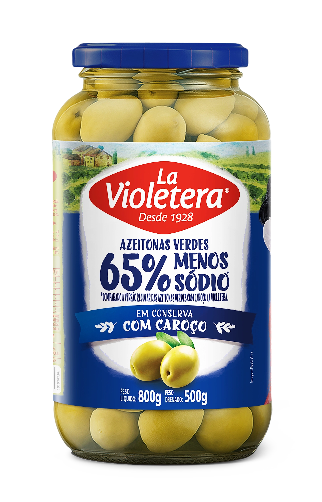 Azeitona Verde La Violetera Menos Sodio Vd 500g