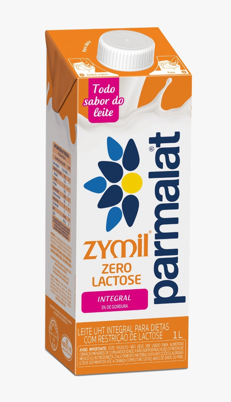 Leite Uht Integral Zero Lactose Parmalat Zymil Caixa Com Tampa 1l