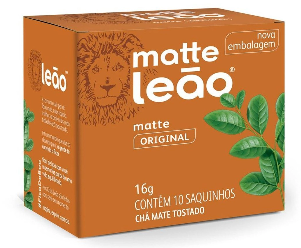 Chá Mate Tostado Original Matte Leão Caixa 16g 10 Unidades