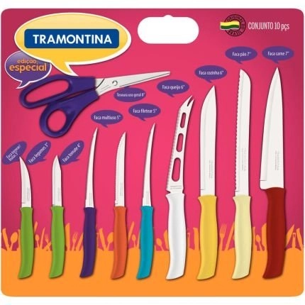 Conjunto Facas Inox Tramontina C/10 23099/978
