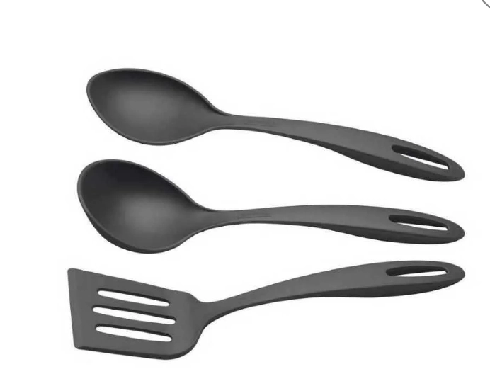 Jogo De Utensilios 3pcs Ability Grafite Sortidos De Utensilios De Nylon
