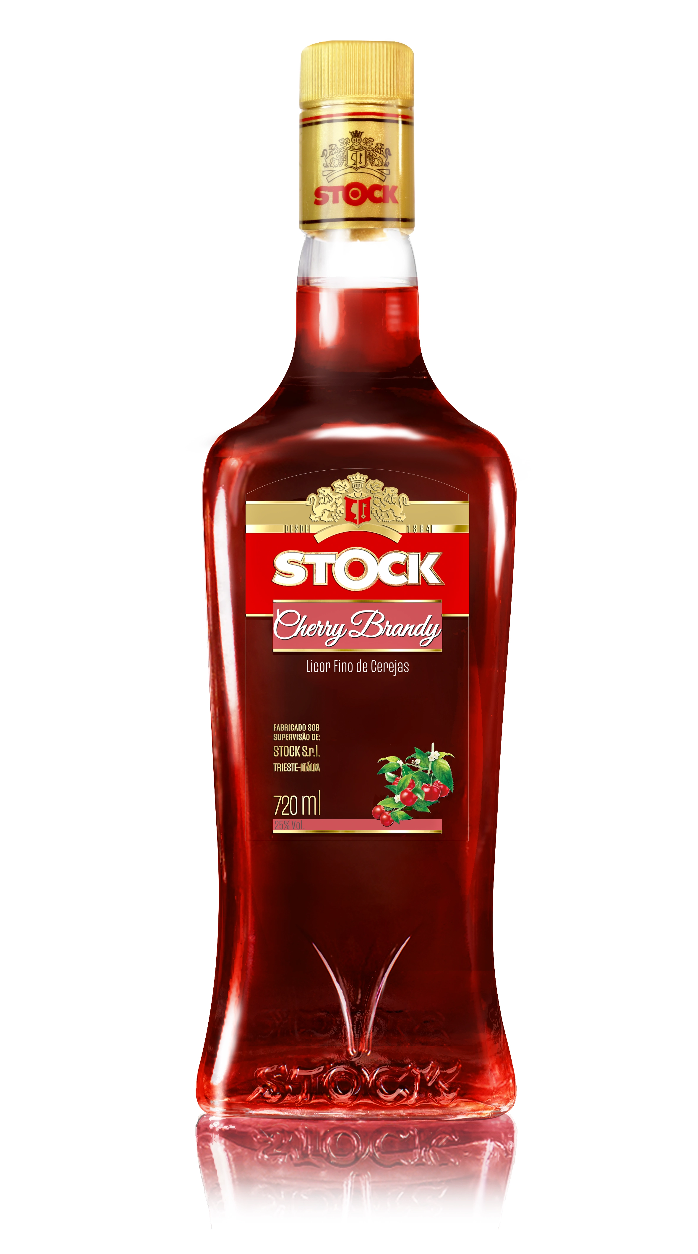 Licor Fino Cherry Brandy Stock Garrafa 720ml