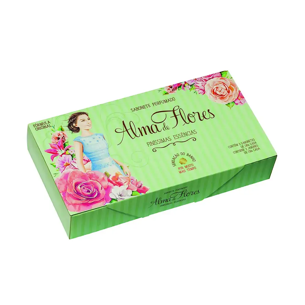 Pack Sabonete Barra Finíssimas Essências Alma De Flores Caixa 130g Cada 3 Unidades