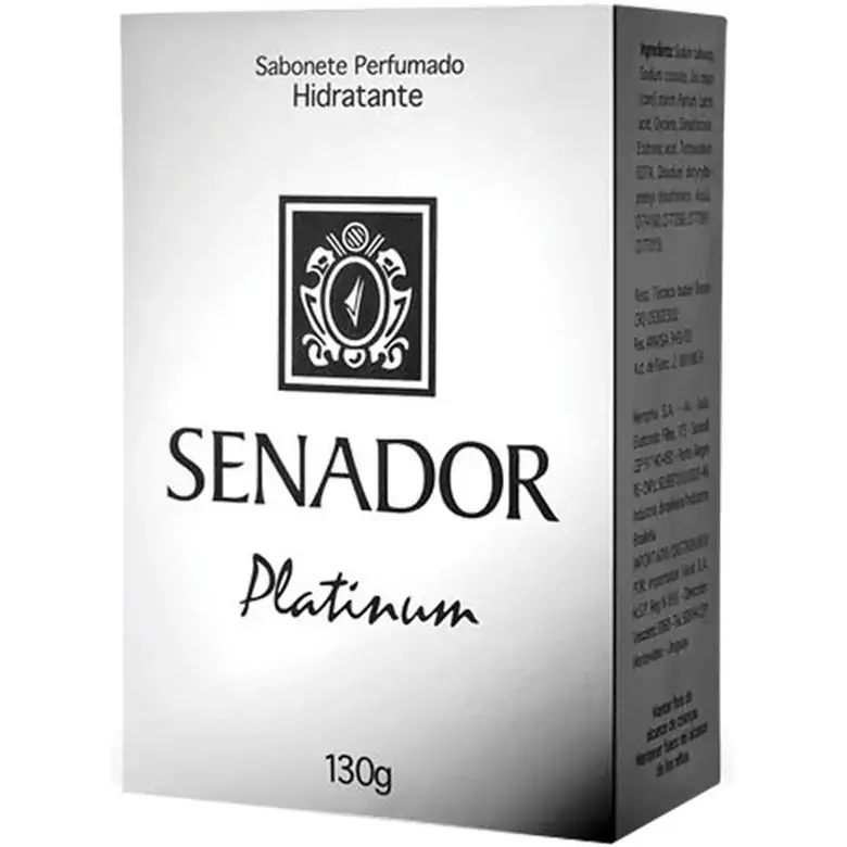 Sabonete Em Barra Perfumado Senador 130g Platinium Unit