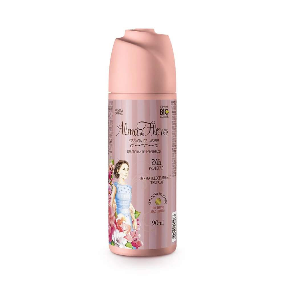 Desodorante Spray Alma De Flores 90ml Feminino Jasmim E Lavanda Unit