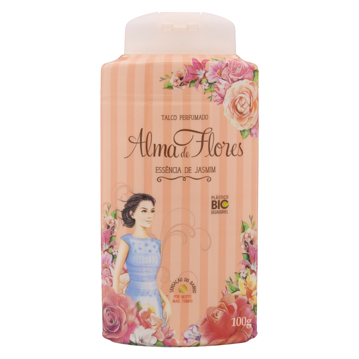 Talco Essência De Jasmim Alma De Flores Frasco 100g