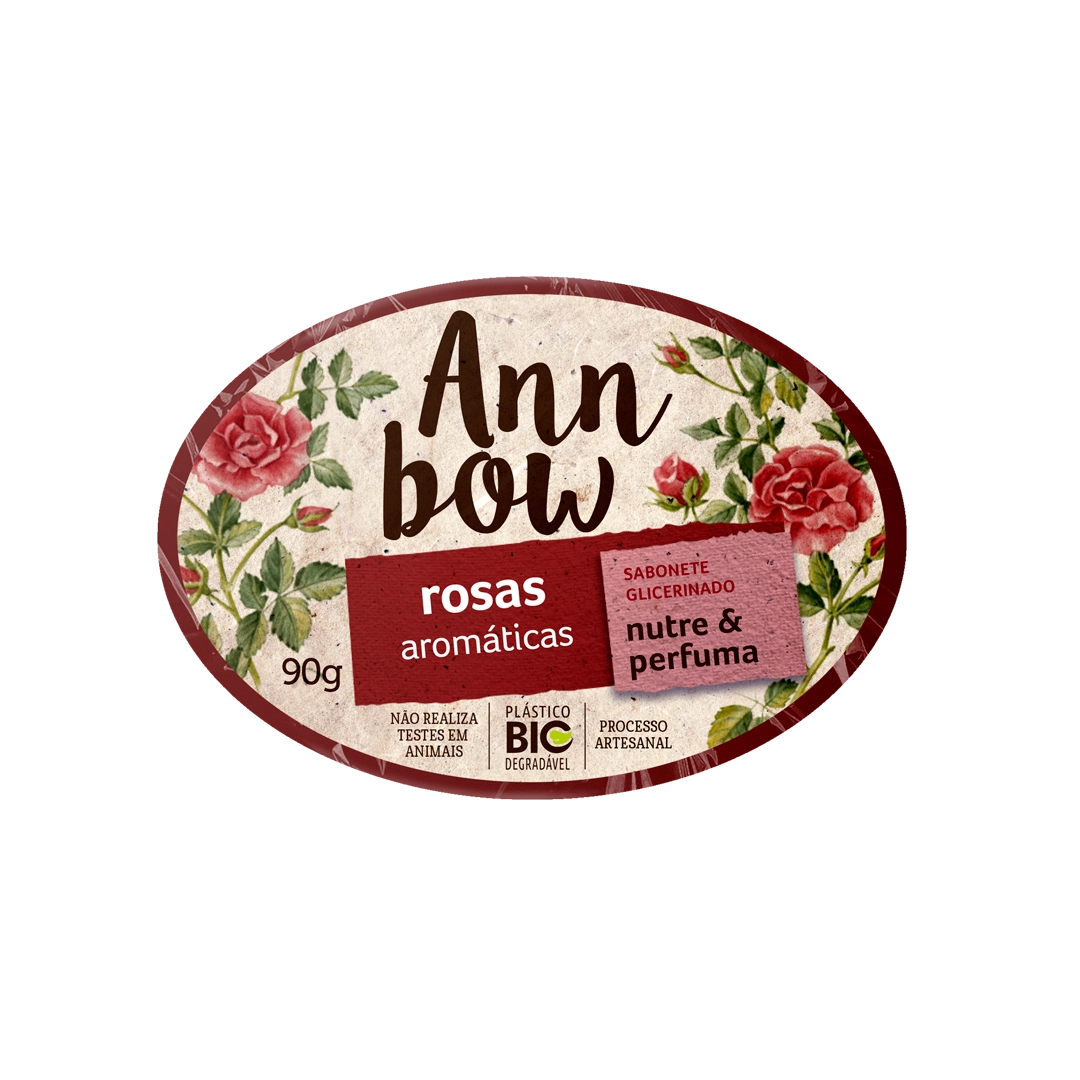 Sabonete Barra Glicerinado Rosas Ann Bow 90g