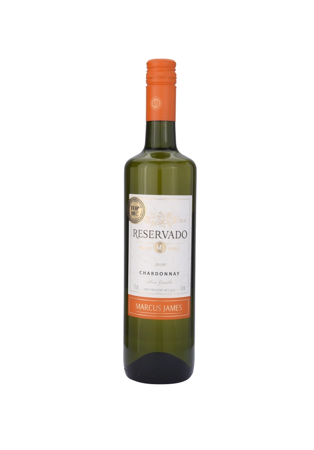 Vinho Brasileiro Branco Meio Seco Marcus James Chardonnay Serra Gaúcha Garrafa 750ml