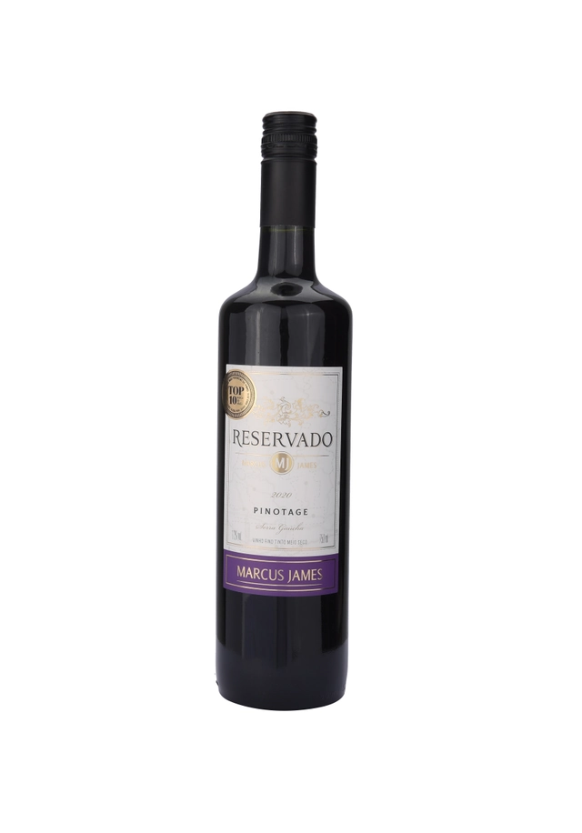 Vinho Brasileiro Tinto Meio Seco Marcus James Pinotage Serra Gaúcha Garrafa 750ml