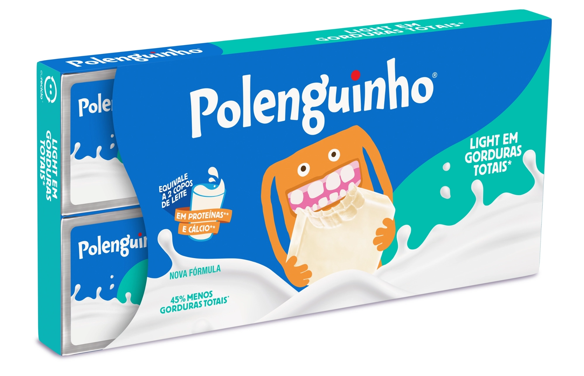 Queijo Processado Uht Light Polenguinho 136g 8 Unidades