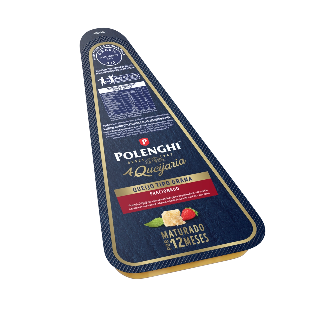 Queijo Grana Fracionado Polenghi A Queijaria