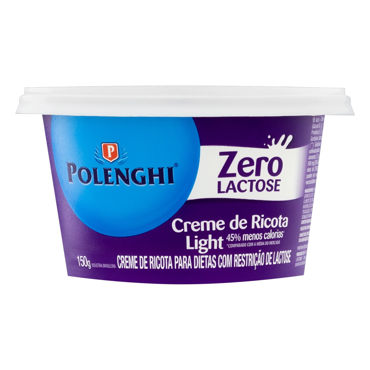 Creme De Queijo Ricota Zero Lactose Polenghi Pote 150g