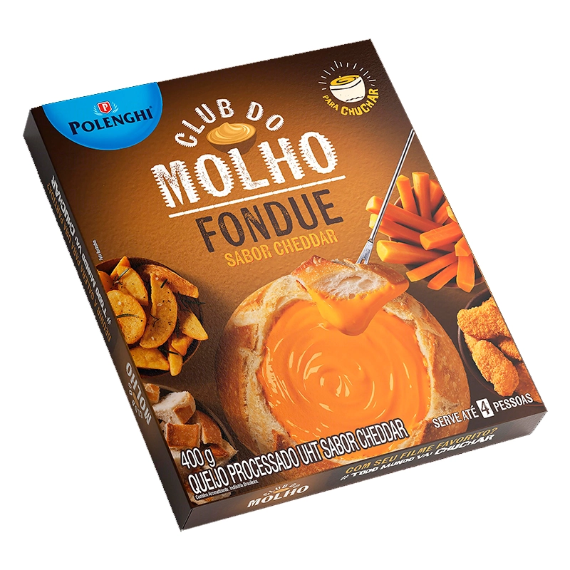 Fondue De Queijo Cheddar Polenghi Club Do Molho Caixa 400g
