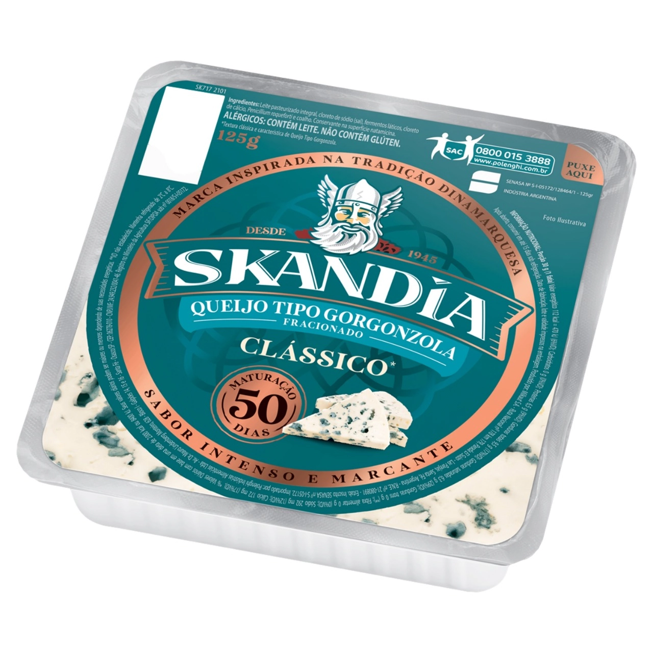 Queijo Gorgonzola Fracionado Clássico Skandia 125g