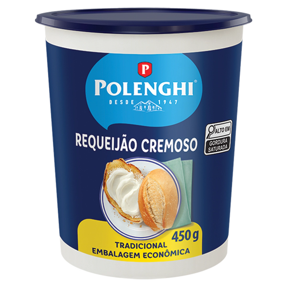 Requeijão Cremoso Tradicional Polenghi Pote 450g Embalagem Econômica