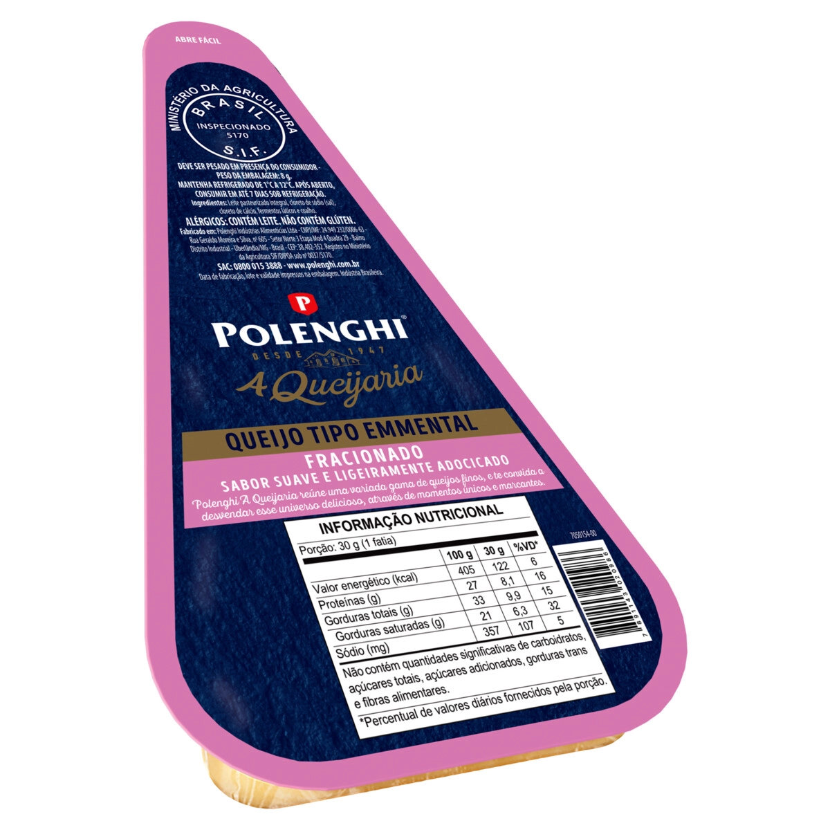 Queijo Emmental Fracionado Polenghi A Queijaria