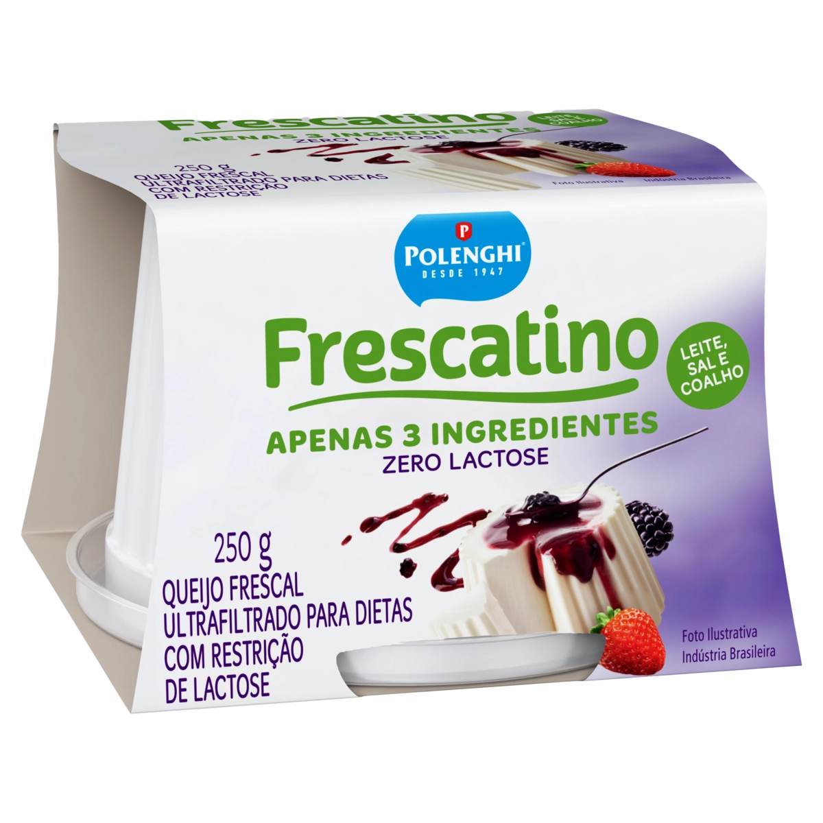 Queijo Frescal Ultrafiltrado Zero Lactose Polenghi Frescatino Pote 250g