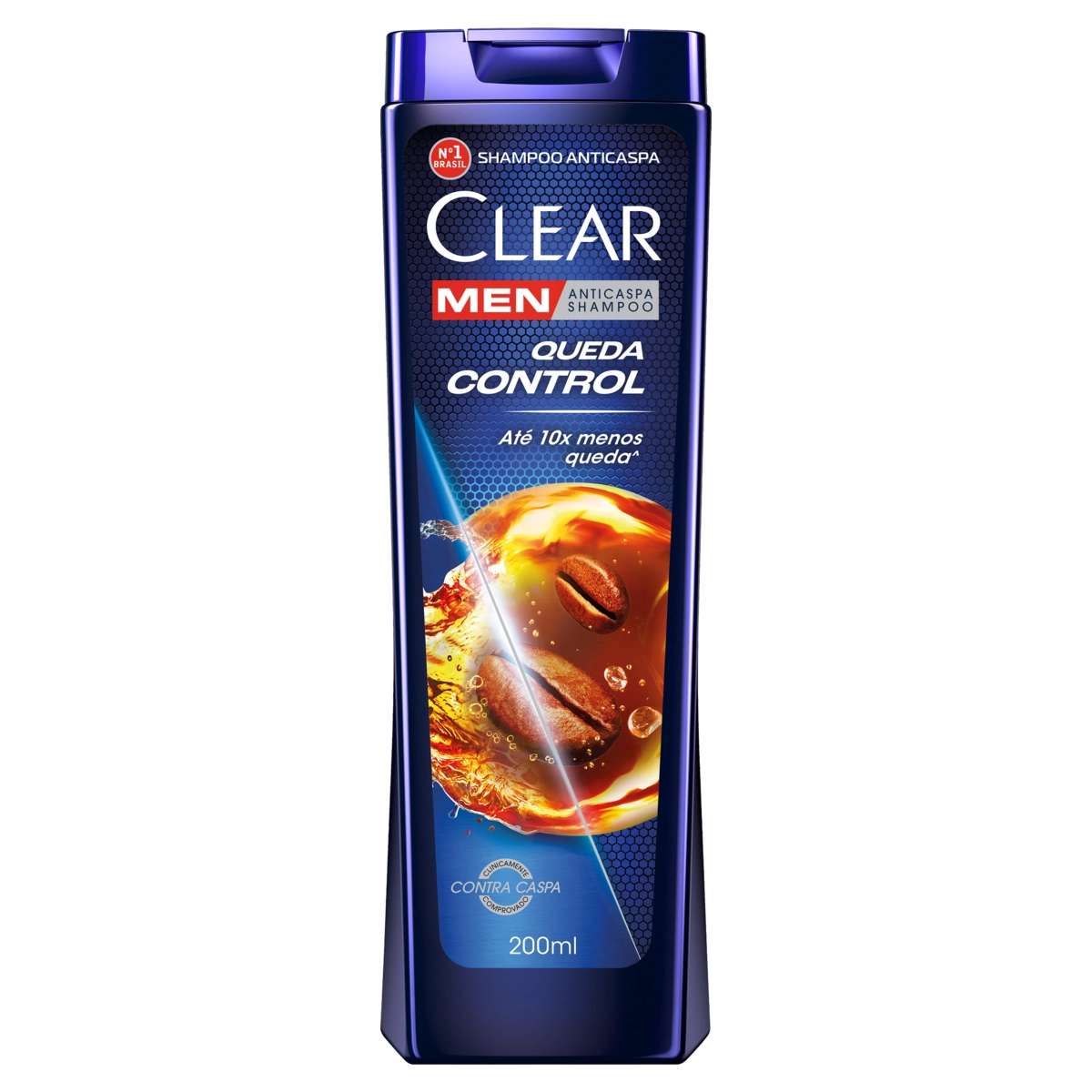 Shampoo Anticaspa Clear Men Queda Control Frasco 200ml