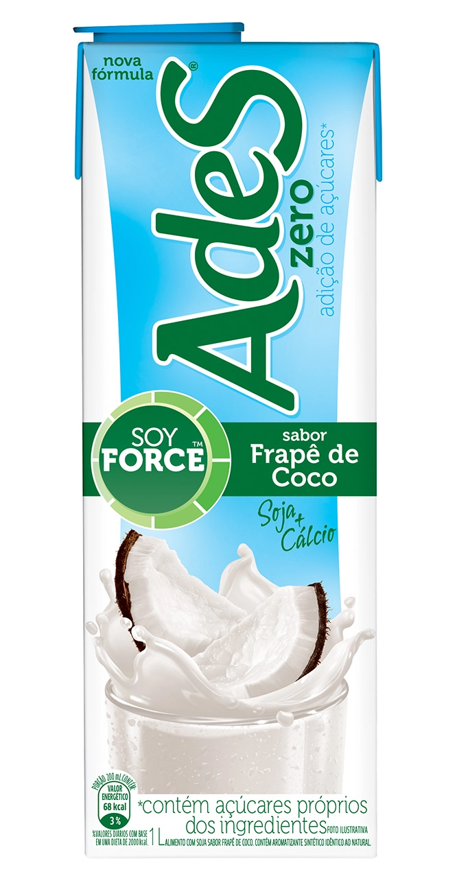 Bebida De Soja Ades Zero Frapê De Coco 1l