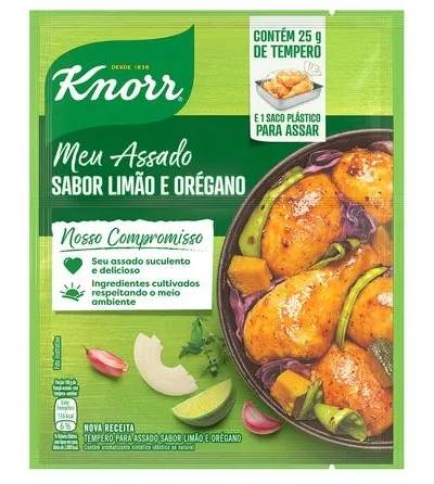 Tempero Pó Limão E Orégano Knorr Meu Assado Pacote 25g