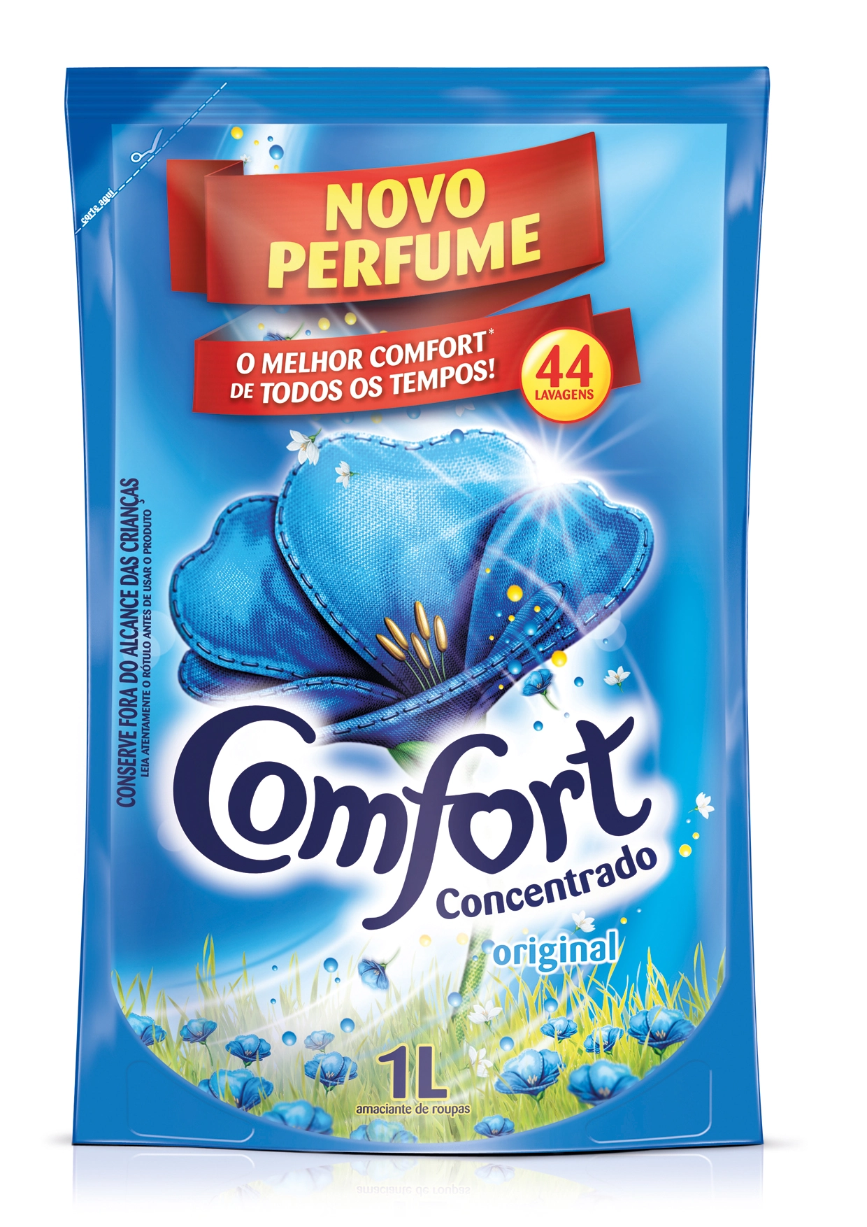 Amaciante De Roupa Concentrado Frescor Intenso Comfort Sachê 900ml Refil