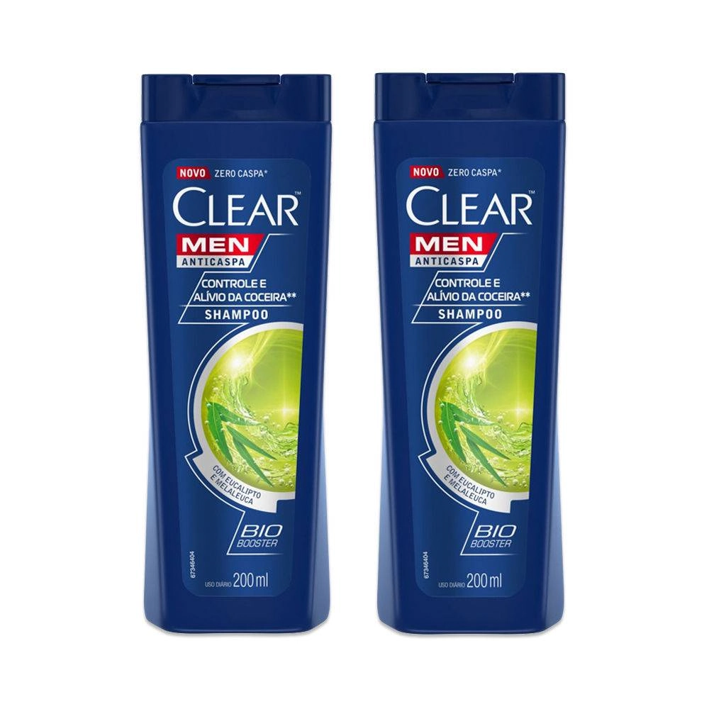 Shampoo Anticaspa Clear Men Controle E Alívio Da Coceira Frasco 200ml