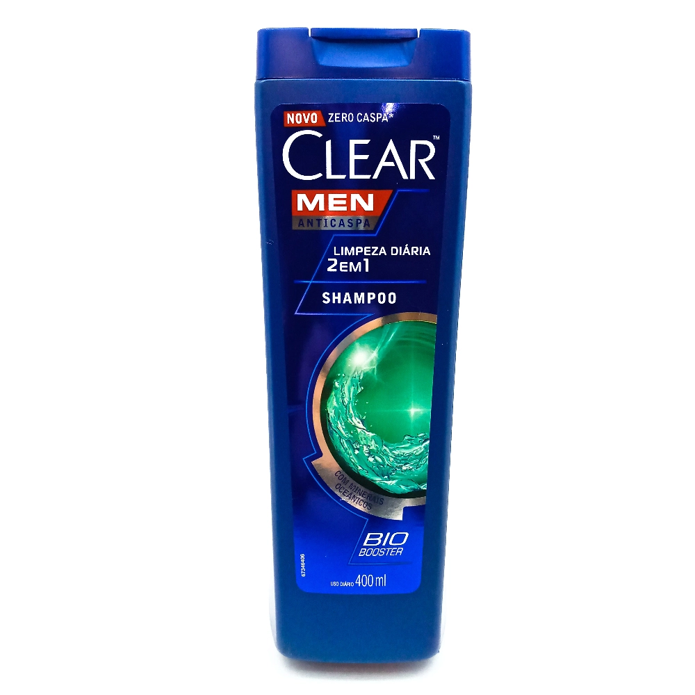 Shampoo Anticaspa Clear Men Limpeza Diária Frasco 400ml