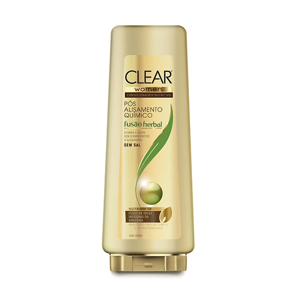 Condicionador Clear Women Pós Alisamento Químico Fusão Herbal
