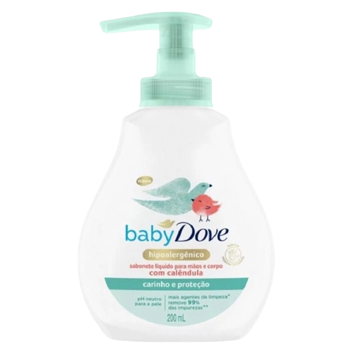 Sabonete Líquido Carinho E Proteção Mãos E Corpo Dove Baby Frasco 200ml