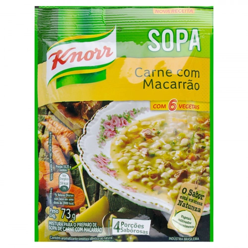 Sopa Carne Com Macarrão Knorr Sachê 73g