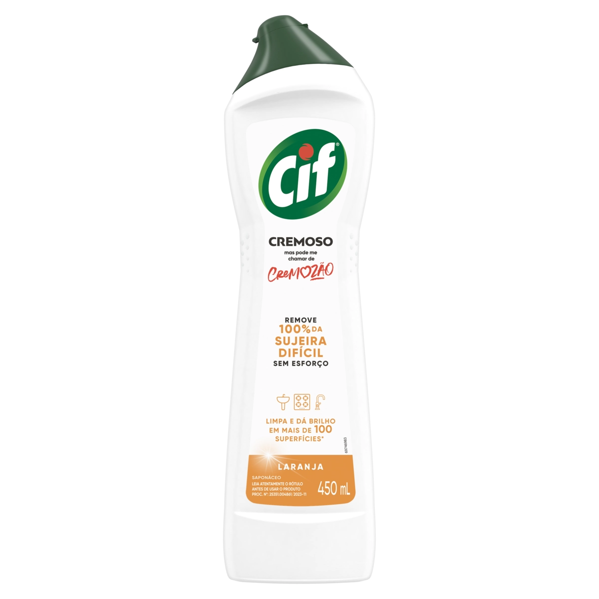 Saponáceo Cremoso Multiuso Laranja Cif Squeeze 450ml