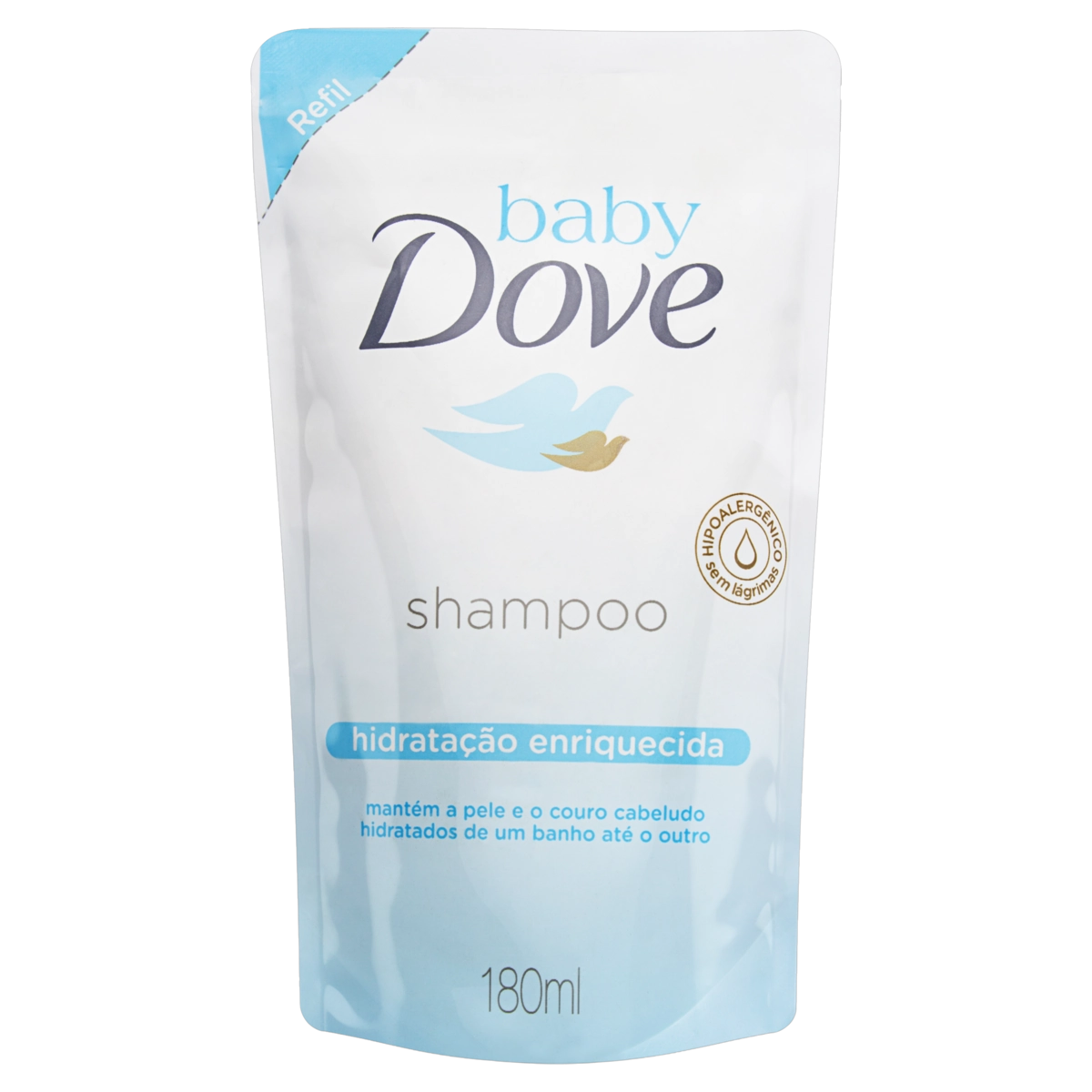 Shampoo Hidratação Enriquecida Dove Baby Sachê 180ml Refil
