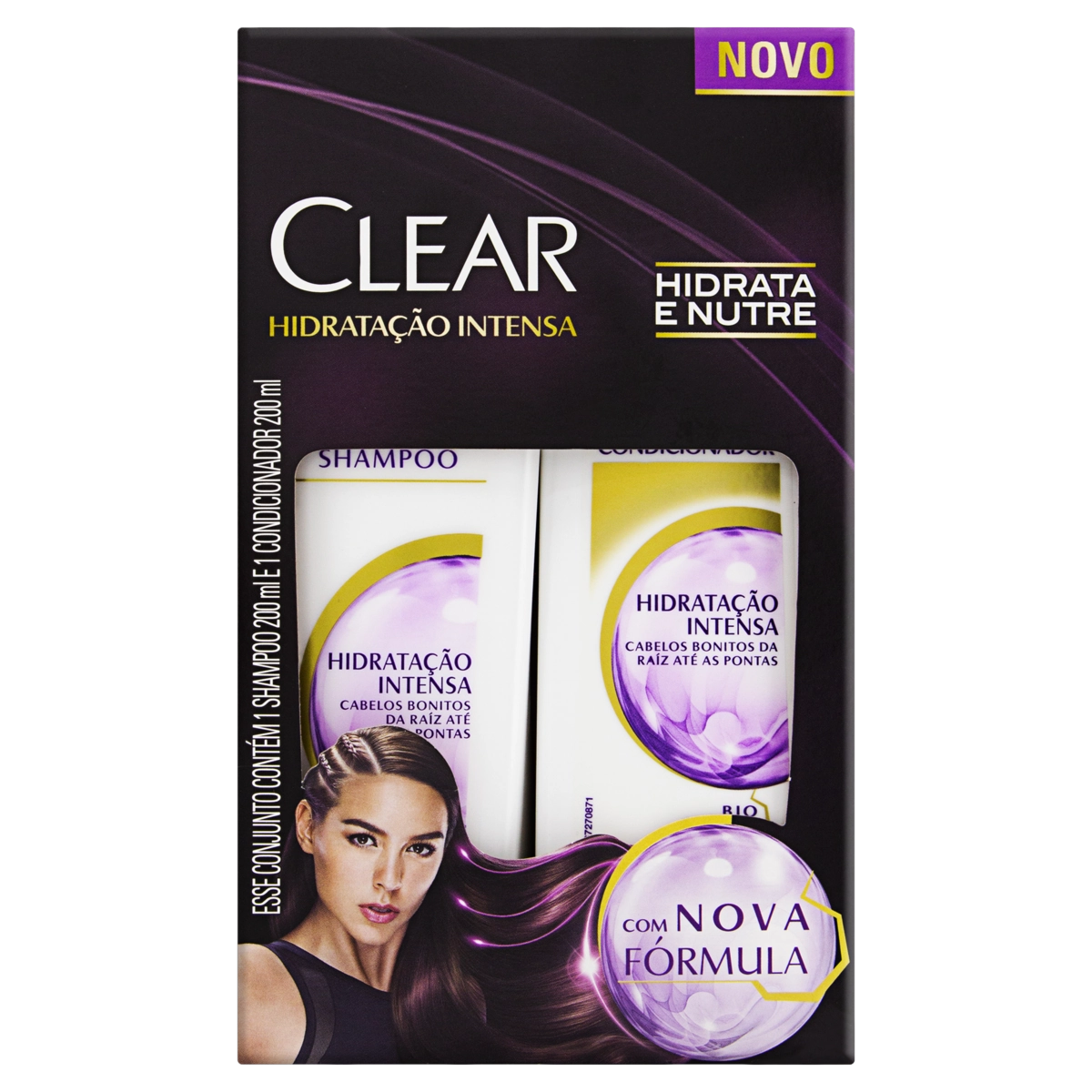Kit Shampoo Condicionador Clear Hidratação Intensa 200ml Cada